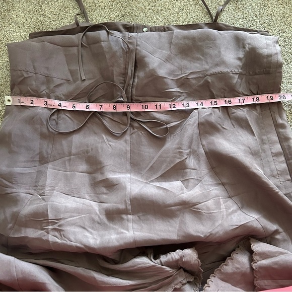 Lerario Beatriz 100% silk taupe romper 10 - Picture 12 of 12